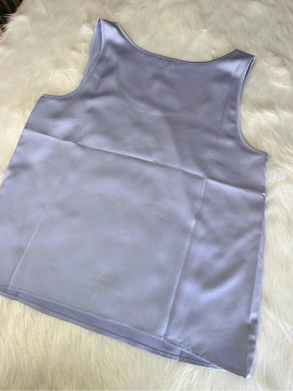NWT J.Crew Satin Scoop Neck Tank Top Sz S Periwinkle Blue